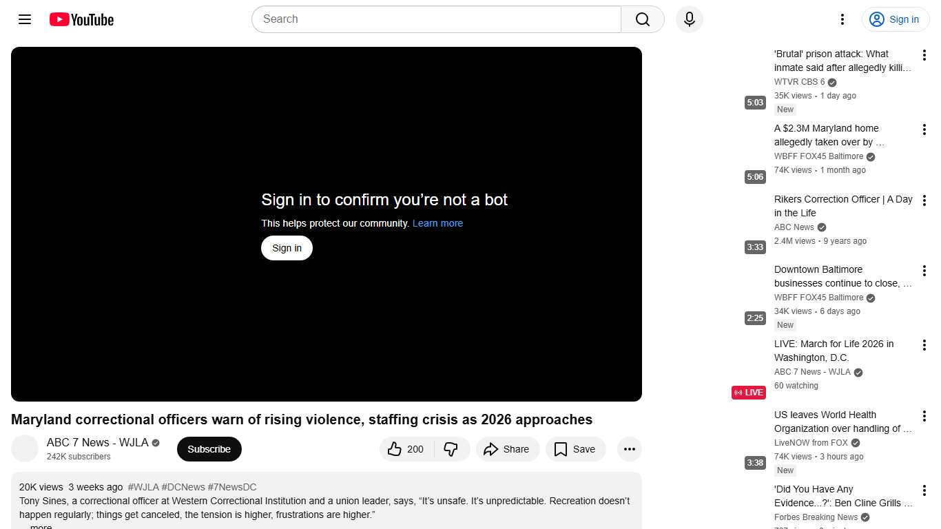 Maryland correctional officers warn of rising violence, staffing crisis as 2026 approaches - YouTube
