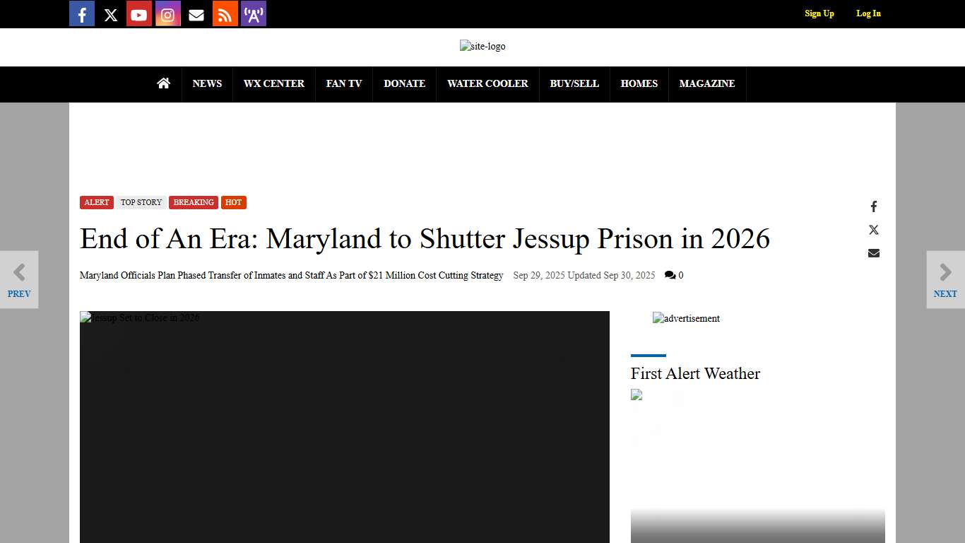 End of An Era: Maryland to Shutter Jessup Prison in 2026 News arundel.news